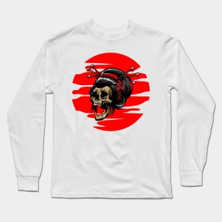 Geisha Skull Long Sleeve T-Shirt